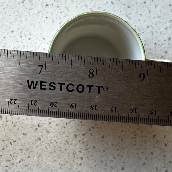 Hand Painted SGK China Demitasse Cup & Saucer Set With Gold & Green Floral Desig - Picture 8 of 10